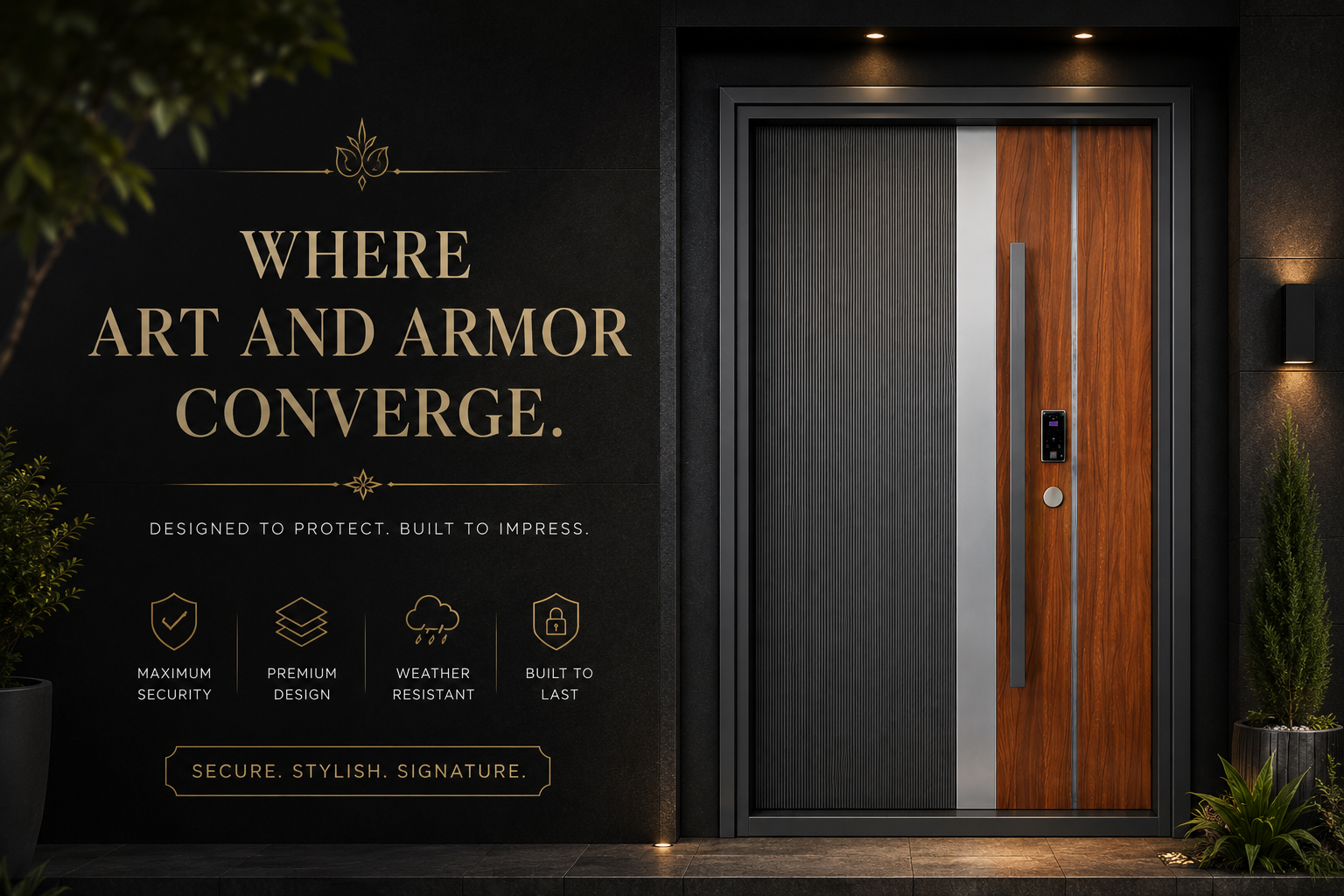 Signature steel door